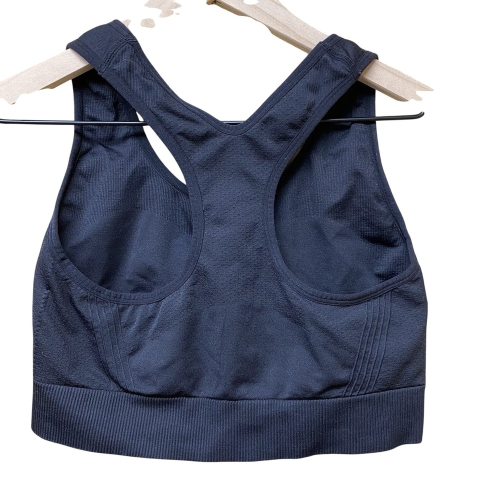 Avia Black Racerback Sports Bra Women's XL Medium Support Workout Gym Athleisure - Picture 3 of 4